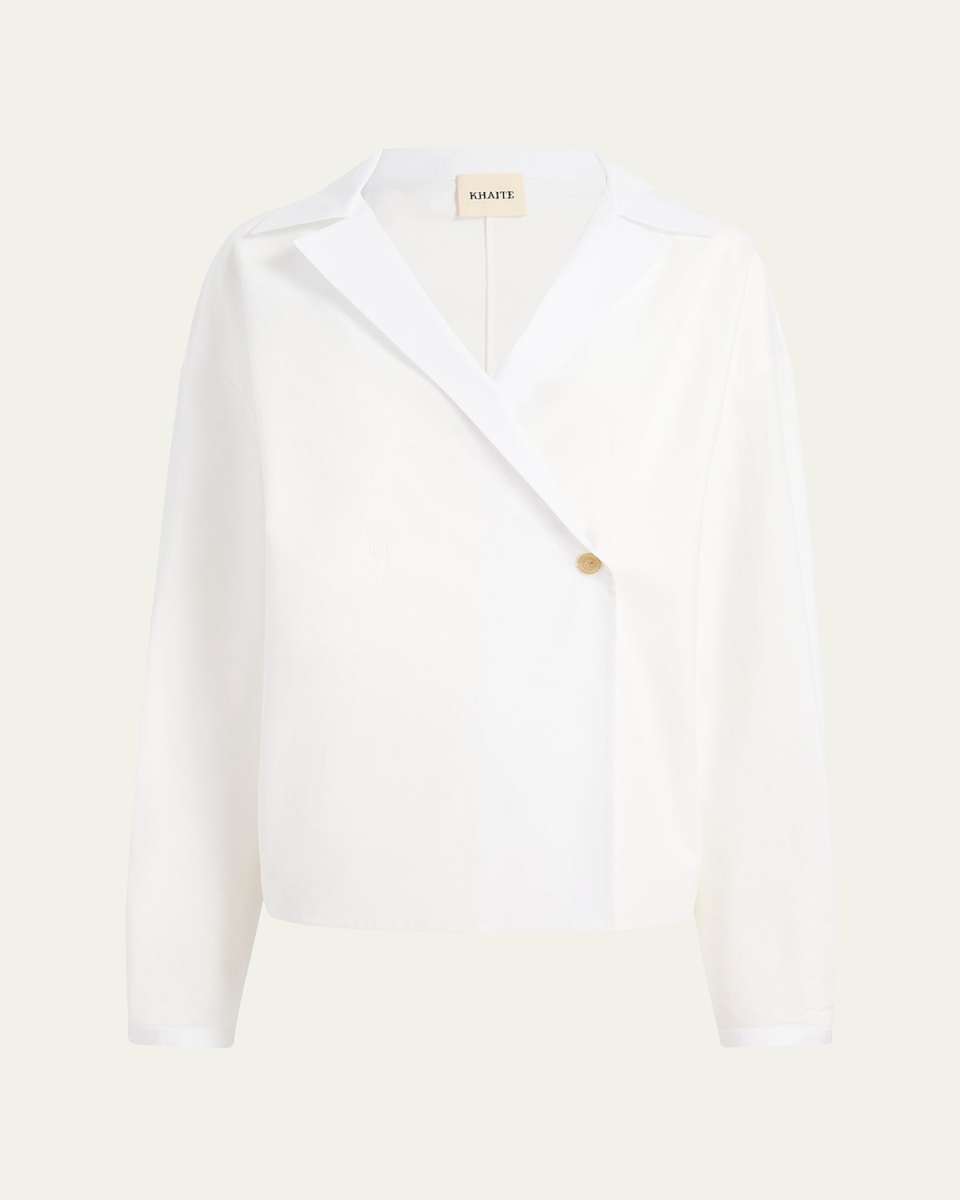Ashton Double-Breasted Cotton Top